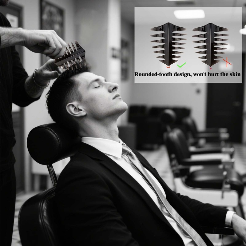 Flomiara Herren-Haarstyling-Set, Haarkämme, breite Zahnstruktur, Kamm für alle Arten von