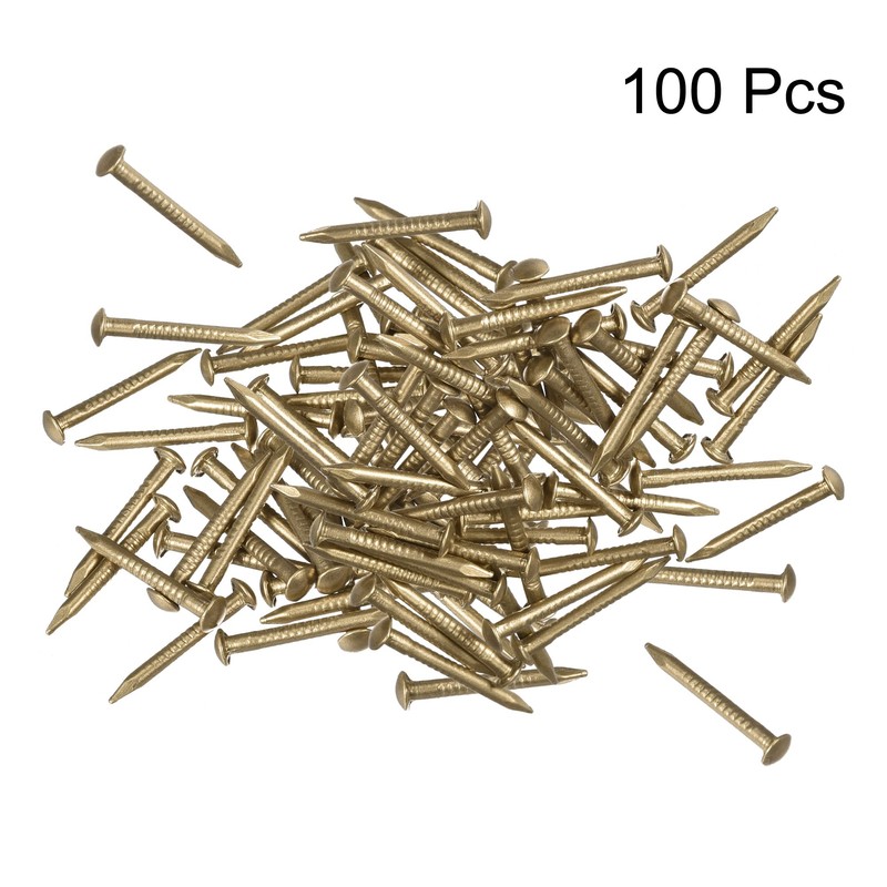 sourcing map Small Tiny Brass Nails 1.2x12mm for DIY Decorative