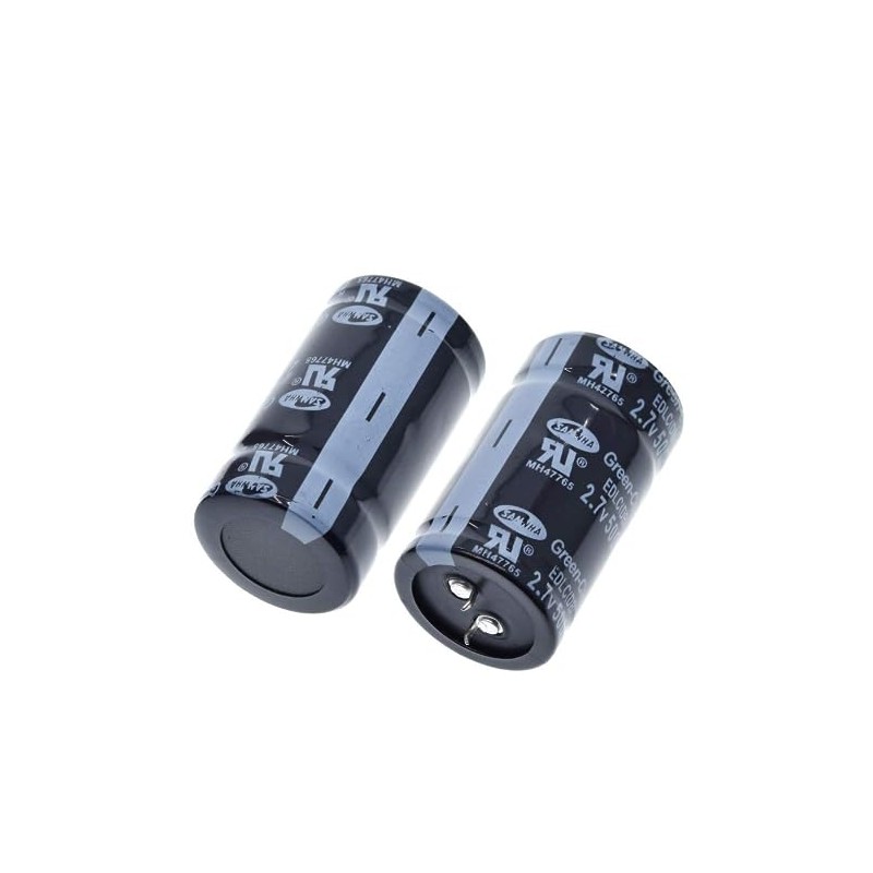 TOKERU 2Pcs 500F 2.7V Round Through-Hole Mount Super Capacitor, Drops