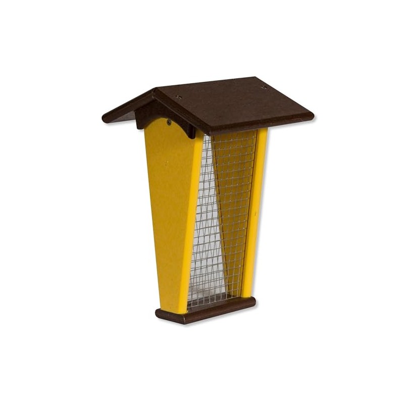 DutchCrafters Peanut Hanging Poly Bird Feeder (Tudor Brown & Lemon
