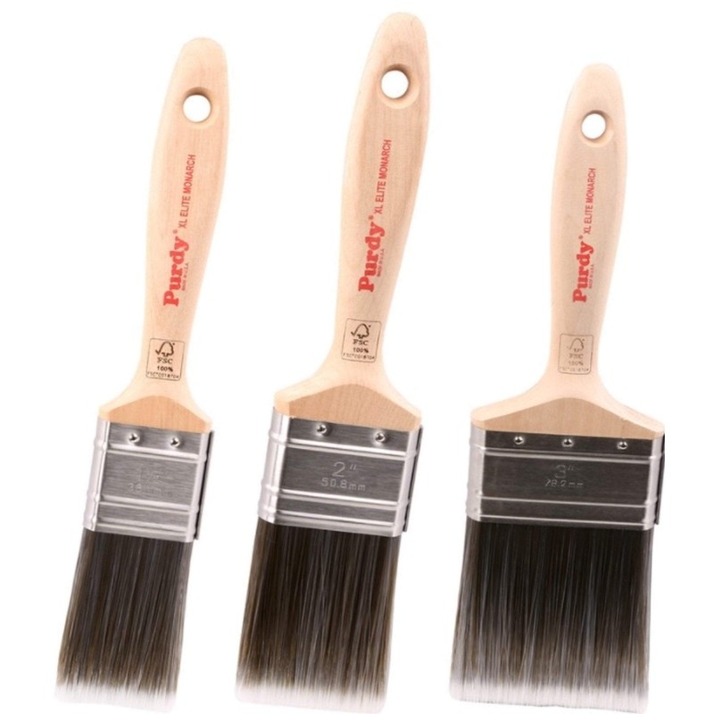 Purdy PURMONSPEC3 Monarch Elite Paint Brush Set, 3 Piece, Animal