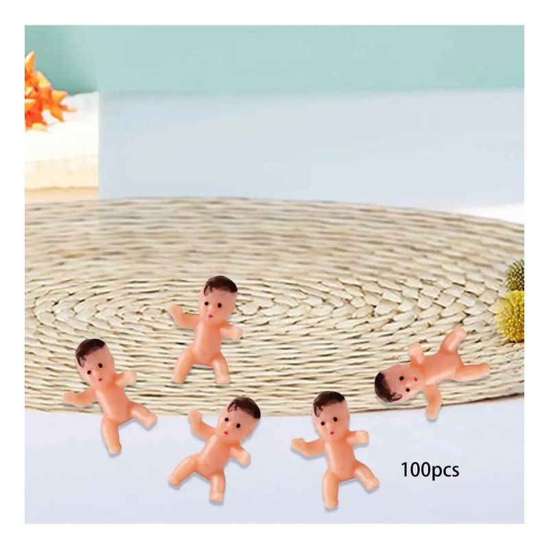 100x Mini Tiny Babies Figuras De Bebé Mensuales L