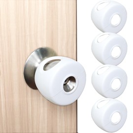 Child Proof Door Knob Covers, 4Pack Door Knob Safety Cover for Kids, Door Locks for Kids Safety, Toddler Door Knob Cover