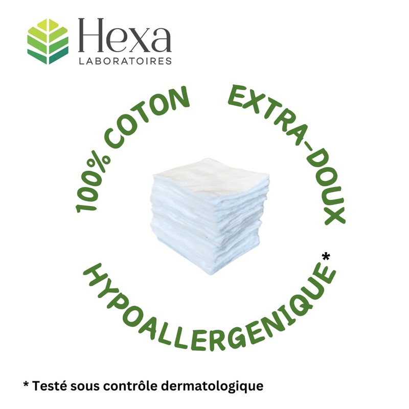 Hexacare - 200 Baumwollrechtecke, 8 x 10 cm, 100 %