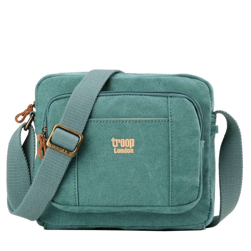 Troop London TRP0235 Classic Canvas Shoulder Bag Denim, Denim, S,