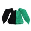 Color Block Knit Beanie Hats Cute Bunny Long Ears Grunge