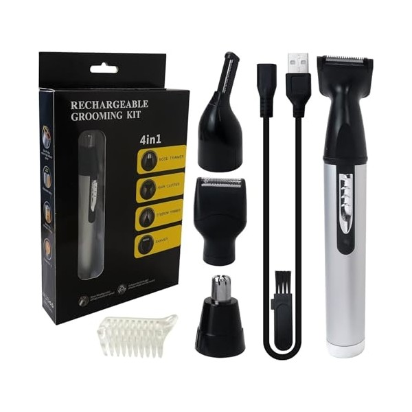 4 in 1 Rechargeable Hair Clipper Shaver Precision Beard Trimmer