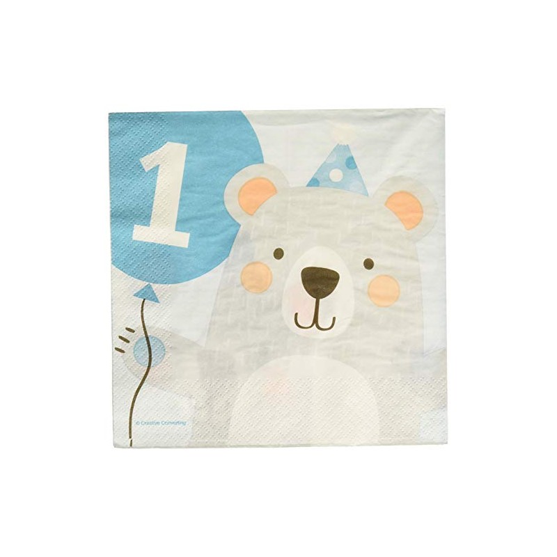 Creative Converting Party Supplies, Bear Party 1St Birthday Napkins, Napkin