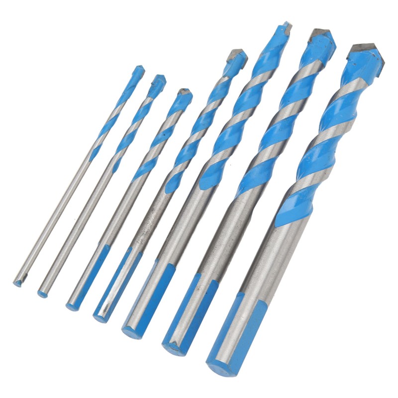 7PCS Carbide Drill Bits Straight Shank Spiral Drilling Bit Set