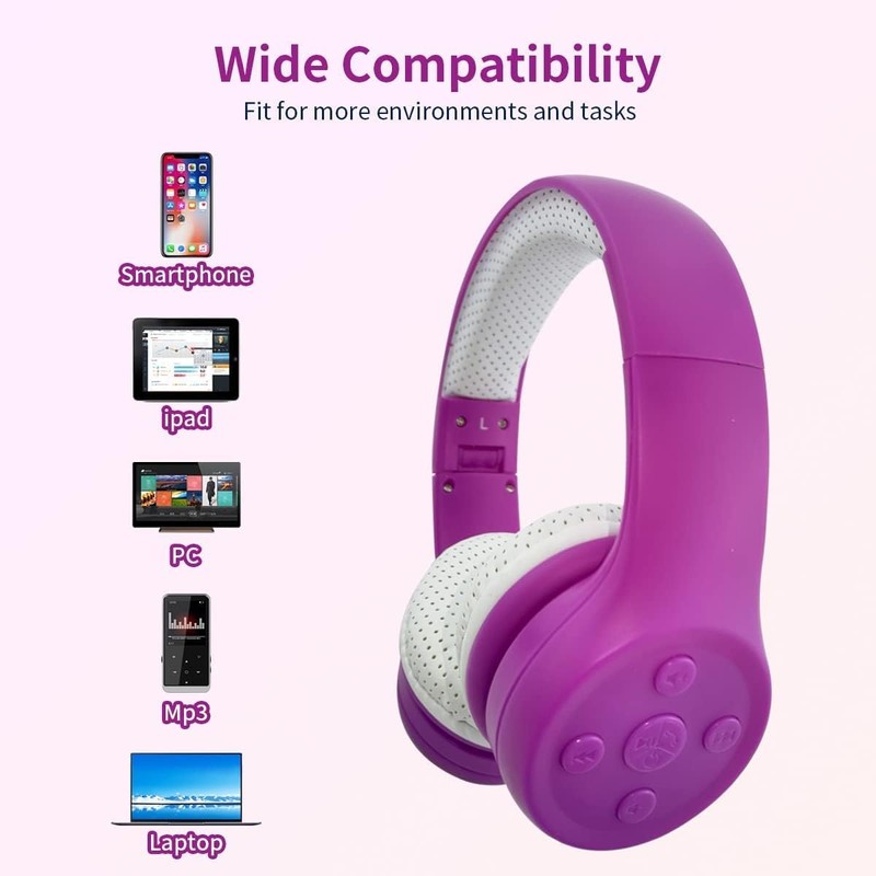 hisonic Bluetooth Headphones Children, Bluetooth Headphones for Children with Volume