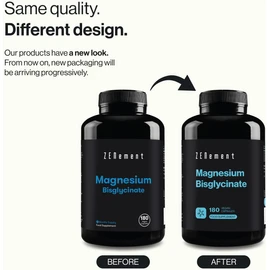 Magnesium Glycinate (Bisglycinate), Chelated Magnesium Supplements | 180 Vegan Premium Magnesium Capsules (3 Month Supply) | Providing 350mg Elemental Magnesium Supplement | Zenement