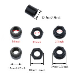 yukata Bike Axle 190mm / 7.48 Inch Bike Multiple Speed Rear Hub Axle Rear Hub Axle Bicycle Axle 3/8 Inch Black 26tpi Bike Hub Axle 1PCS