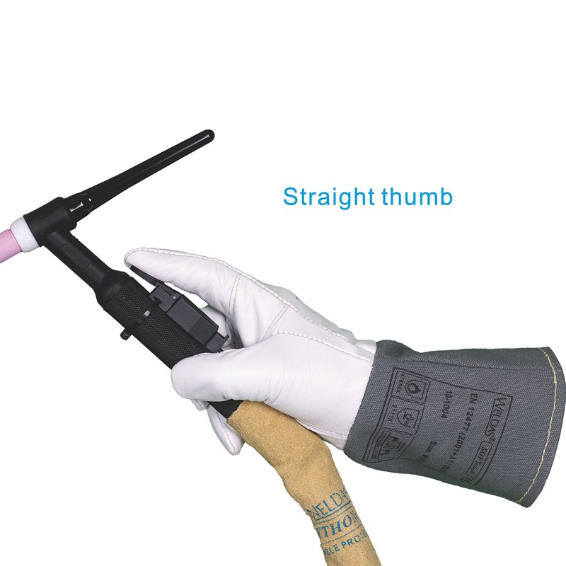 [Weldas] SOFTouch™ Double Palm Industrial Goatskin Welding Gloves for TIG,