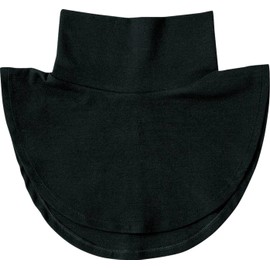 Como Life Black Tipped Collar Turtleneck Layered High Neck Solid Color Stylish Layered Easy Washable (Net Use) Resistant Elastic 95% Cotton Inner Cold Protection Wrinkles Hide Coordination Arrangement Anti-Blow Carry Simple [Compatible with Neck Circumfe