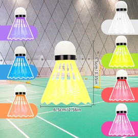 WanderGo 12 Pcs Shuttlecocks Badminton, Colourful Shuttlecocks Badminton, There Are 8 Colours In Total 6 Colours At Random, Shuttlecock Suitable For Indoor And Outdoor Sports