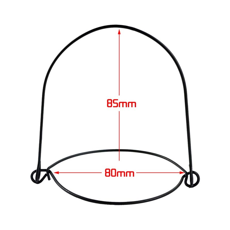 Bignc 12 Pack Black Stainless Steel Wire Handles Hangers for