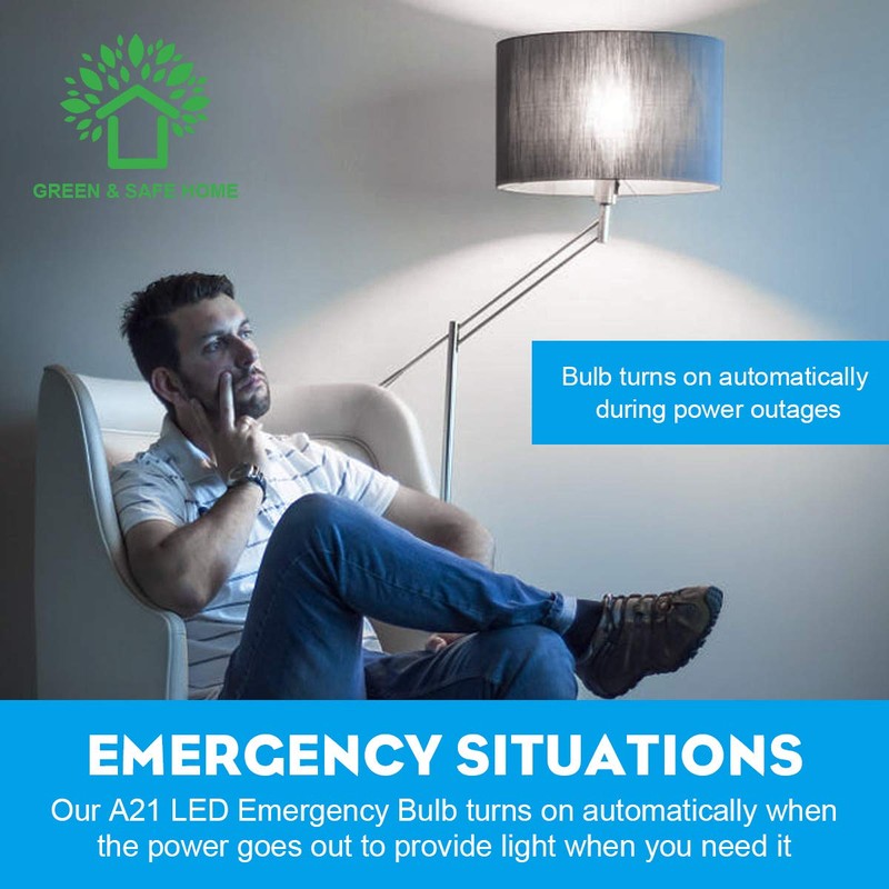 HOLDWILL 5 Pack Rechargeable Emergency LED Bulb, Multi-Function Battery Backup