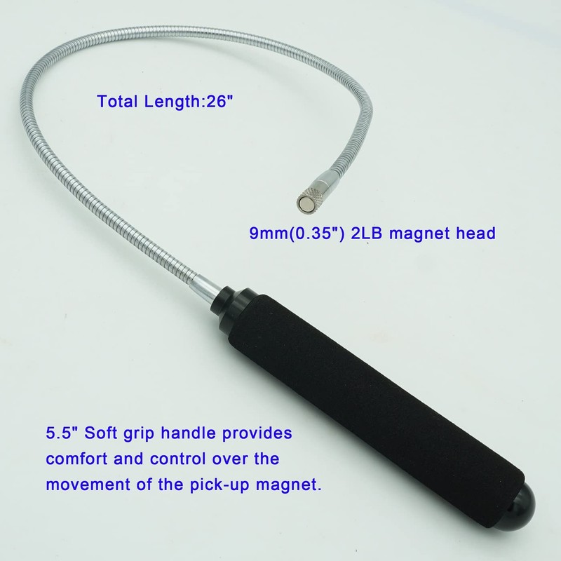 VASTOOLS Flexible Magnetic Pickup Tool Set, 2LB & 5LB, 25"