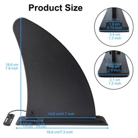 Anfyko 8" Paddle Board Fin Repalcement Universal, Nylon Fiberglass Reinforced, No-Tool Installation, Single Center Fin for Most Inflatable SUPs, Surfboard, Stand-up Paddleboard, Longboard - (1PCS)