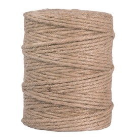 Rayher Jute Twine, 6 Ply, 4-6 mm Ø, 120 m Spool, Natural Color, Decorative Tie Cord