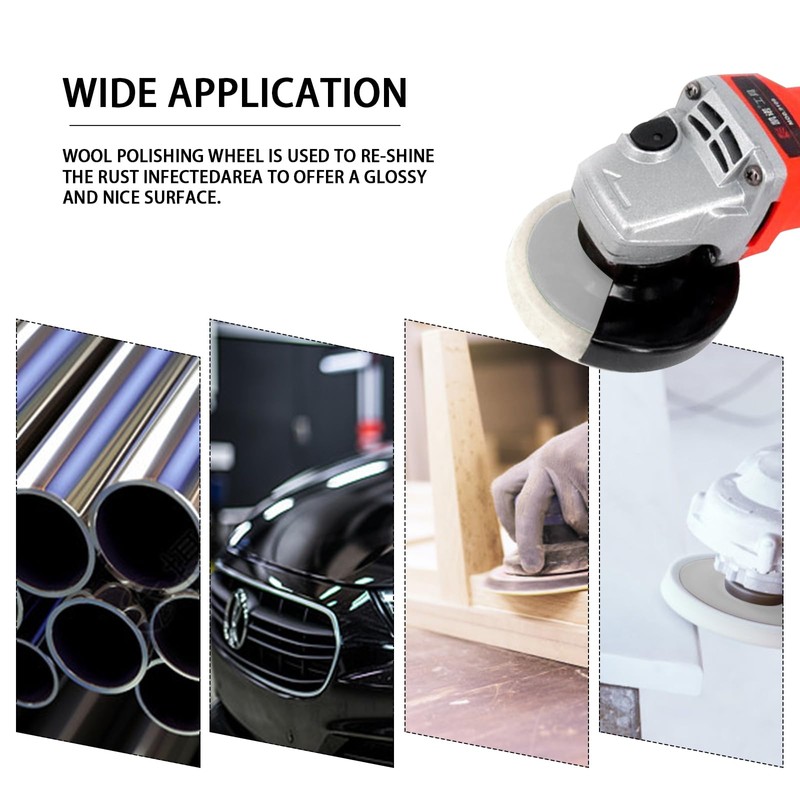 EASYIKI 12PCS Wool Polishing Wheel Disc, Wool Felt Disc Wheel