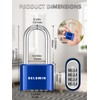 DELSWIN Heavy Duty Padlock Combination Lock - 4 Digit Combo