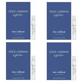 Dolce&Gabbana 4 Vials LIGHT BLUE Eau Intense by DOLCE & GABBANA for Men 0.05 oz 1.5 ml EDP NEW