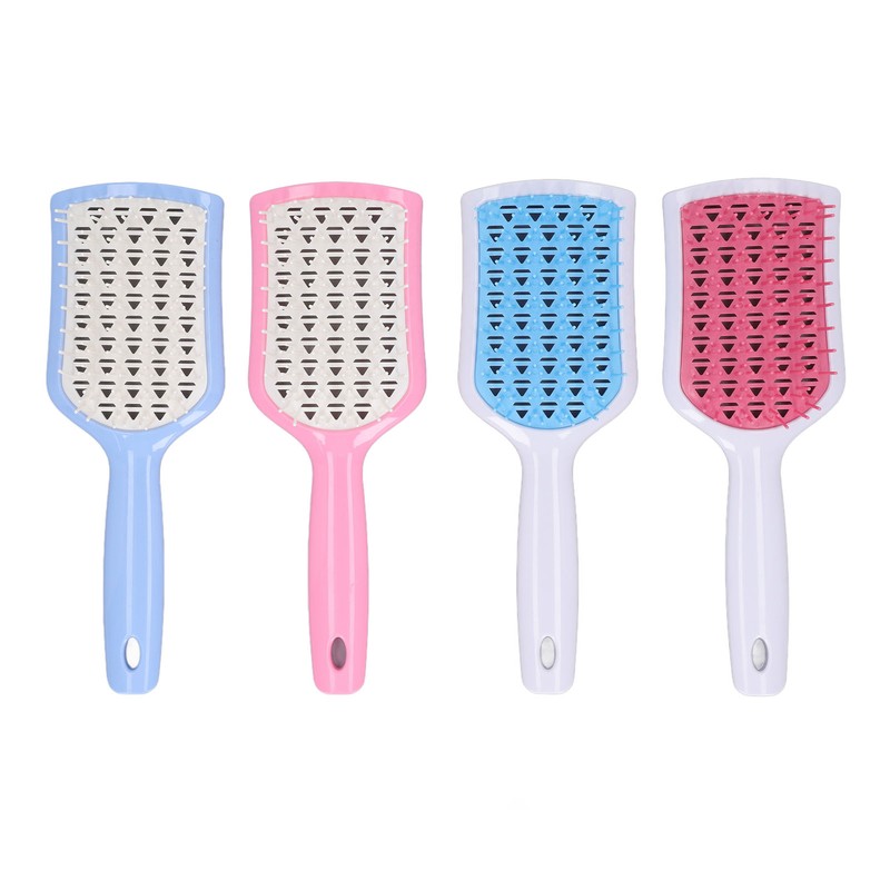 4pcs Hair Detangling Brush Hollow Out Curved Vented Hair Styling