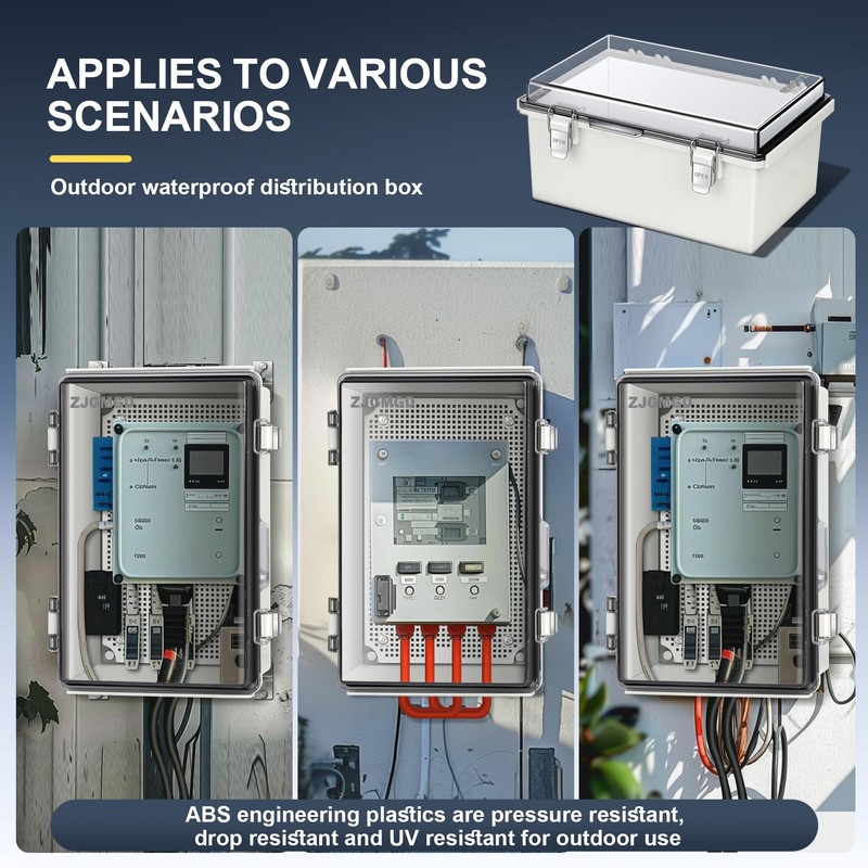 Waterproof and Dustproof Transparent Electrical Box, ABS Plastic Electrical Enclosure