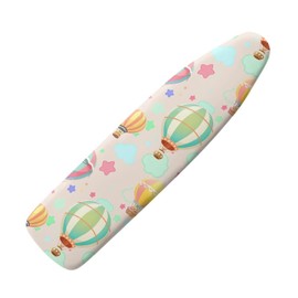 Daulesho Hot Air Ballon Ironing Board Cover, Cartoon Ballons Elastic Iron Board Cover with Standard Size, Hand Draw Style Decor Dust Cover Machine Washable