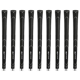 Karma Super Light Oversize (+3/32") Black 9 Piece Golf Grip Bundle