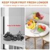 Livabber Fruit Basket Bowl with Banana Hanger, Metal Fruit Vegetable