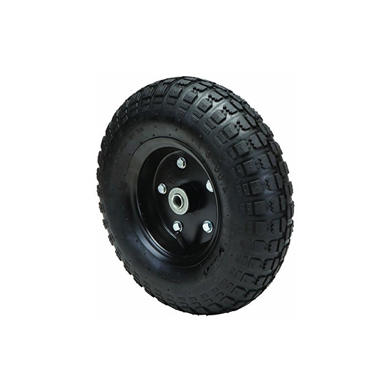 300 lbs 13 in. Pneumatic Tire Wheel with Black Hub