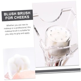 BIUDECO Eiffel Tower Design Makeup Brush 2-in-1 Blush Highlighter Nose Contouring Brush Soft Gentle Bristles for Beginners Professionals