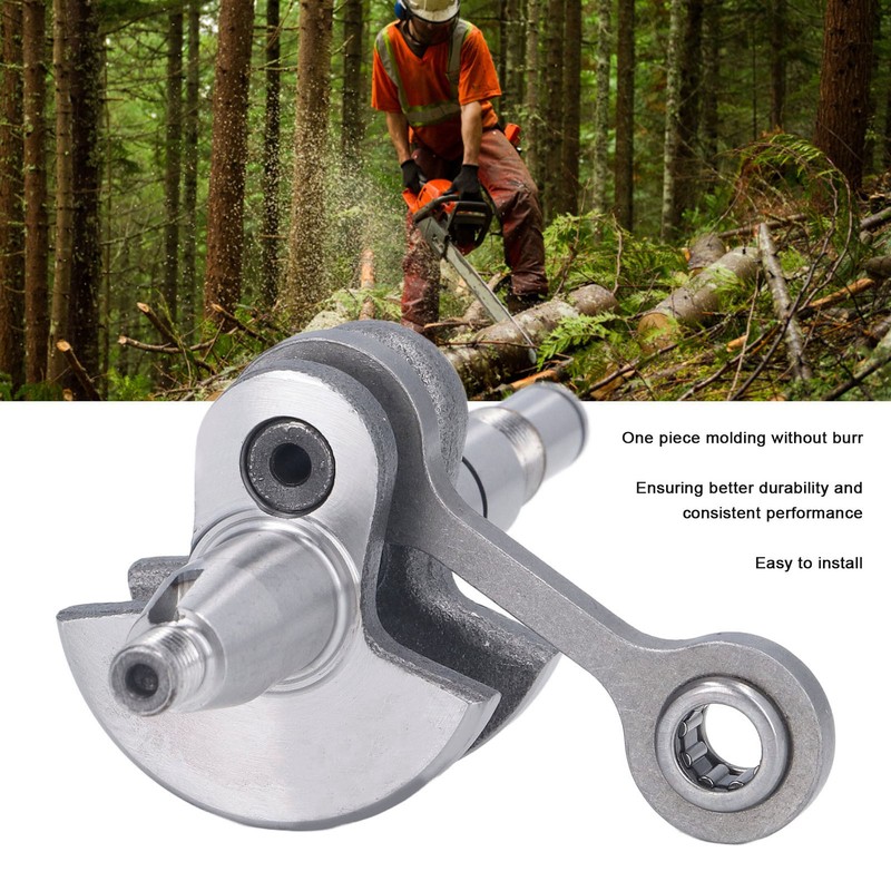 Electric Chainsaw Crankshaft Alloy Steel 8mm Pin Replacement Crankshaft Assembly
