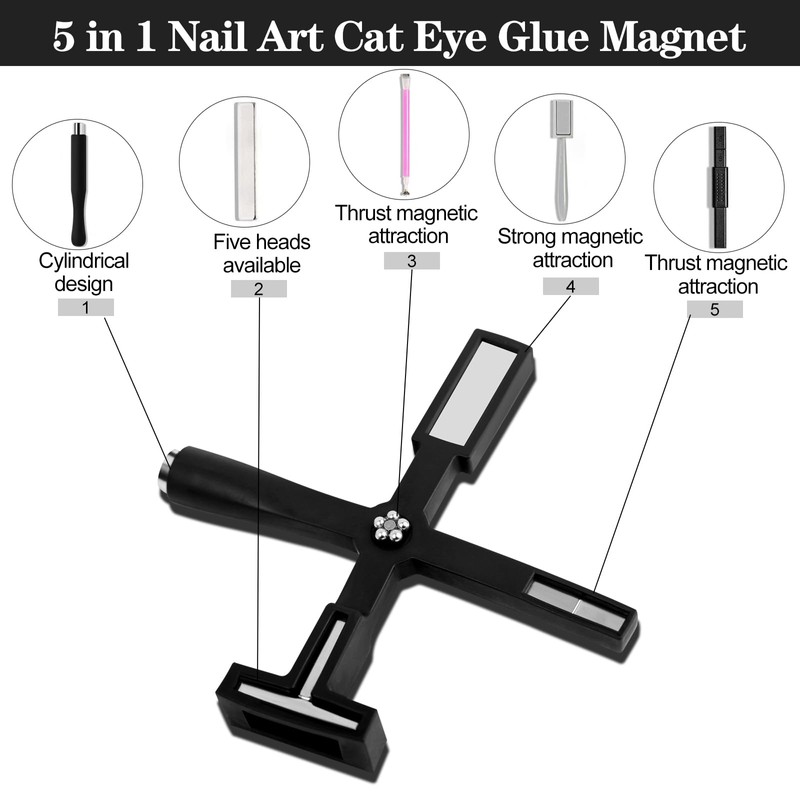 Vnjaoi 5 in 1 Nail Magnet Tool, Upgraded Nail Magnet
