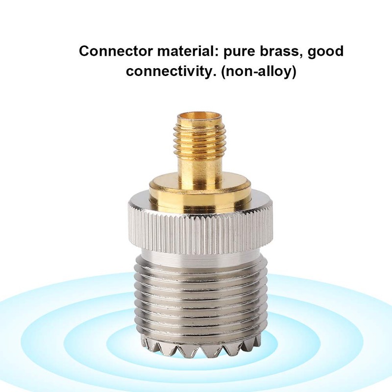 2PCS UHF Connector Female S0239 to SMA-F Adapter RF Coaxial