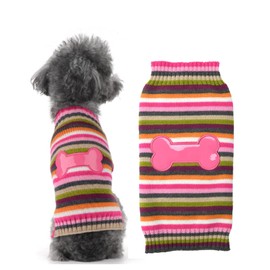 ABRRLO Christmas Dog Jumper Dog Sweater Dog Jumper Pet Warm Puppy Small Medium Dogs (XXL, Pink)