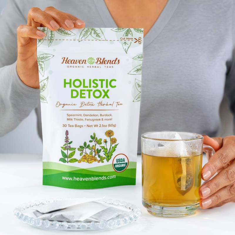Heaven Blends, Holistic Detox Herbal Tea, Cleansing & Refresh, 30
