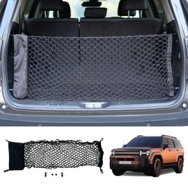Maxzina Cargo Net Compatible with 2024 2025 2026 Hyundai Santa Fe Truck Bed Cargo Net 3.12'×1.02' Double Layer Envelope Style Dense Mesh Trunk Organizer for Santa Fe Exterior Accessories