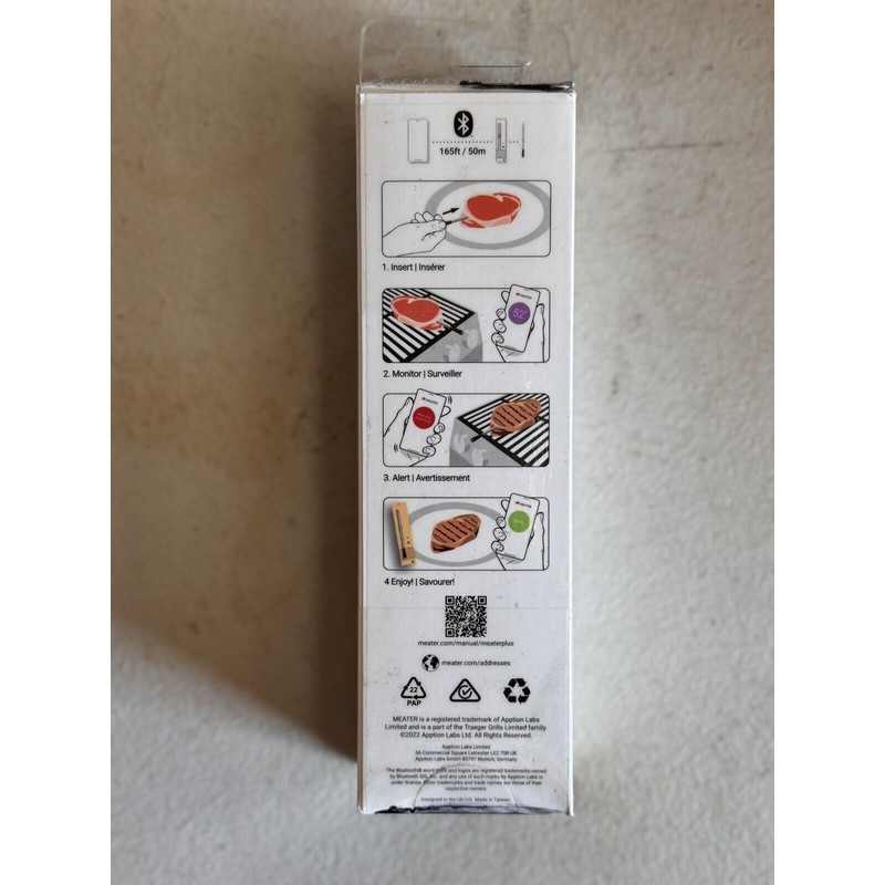 Traeger MEATER Plus Bluetooth Wireless Meat Thermometer RT1-MT-MP01 - NEW