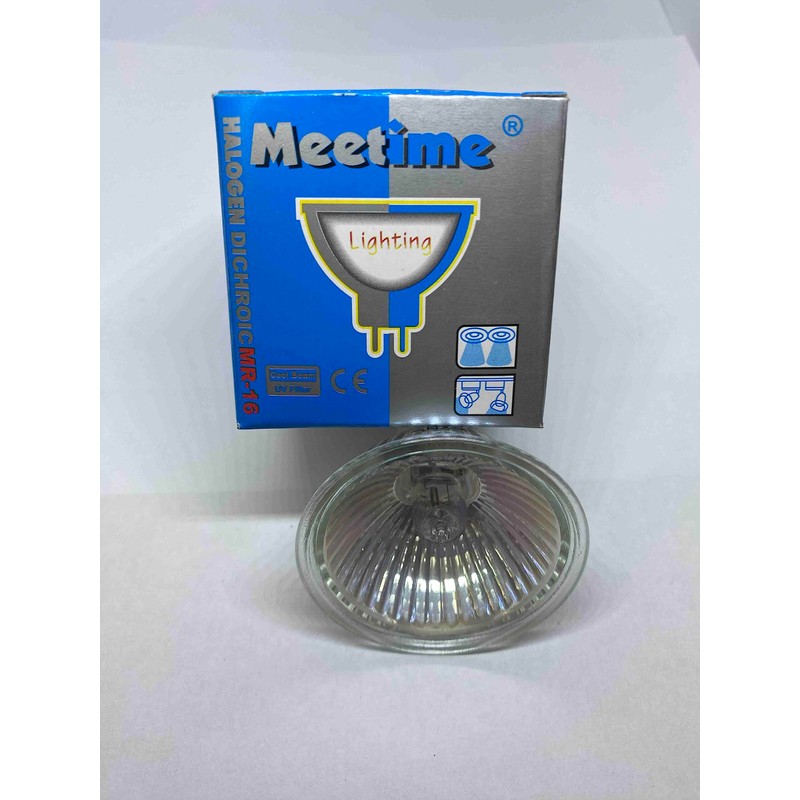 Meetime MR16 Halogen Dichroic Bulbs 12V50w, Halogen Spotlight Bulbs 2