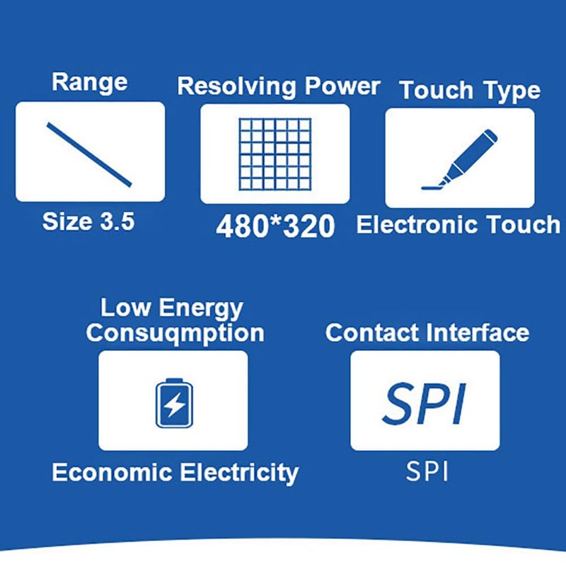 YIYIMIMO 3.5inch Touch TFT LCD SPI Display Screen Panel for