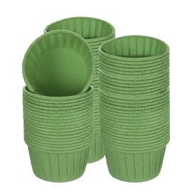 uxcell Forros de Mini Magdalenas para Hornear Magdalenas, 100Pcs Forros de Magdalenas de Papel a Prueba de Grasa para Bodas, Duchas, Regalos, Verde