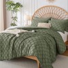 KAKKI Queen Comforter Set-Green Comforter Set Queen Size, All Seasons