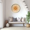 SIGNLEADER 24 Inches Round Wooden Wall Clock Silent Battery Operated,