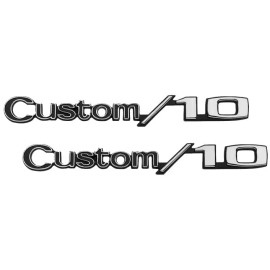 COUNTERPART AUTOMOTIVE 1969 1970 1971 1972 CHEVY TRUCK FRONT FENDER CUSTOM/10 EMBLEMS #69-16721-C10*