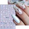 6Sheets Flower Nail Art Stickers 5D Self-Adhesive Nail Sticker Rose