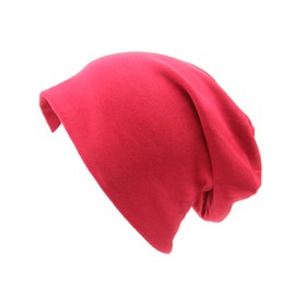 UTTPLL Unisex Baggy Cotton Beanies Lightweight Hip-Hop Soft Slouchy Stretch Beanie Hat Chemo Caps for Men Women Red One Size