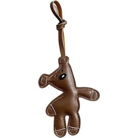 Afoxon Vegan Leather Bag Charms Purse Charms for Handbags Preppy Stuff Designer Cute Keychains for Women Car Accessories(Brown horse)